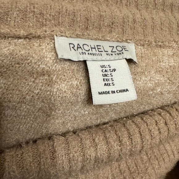 Rachel Zoe Leopard Print Cowl Neck Fuzzy Sweater - Picture 3 of 3